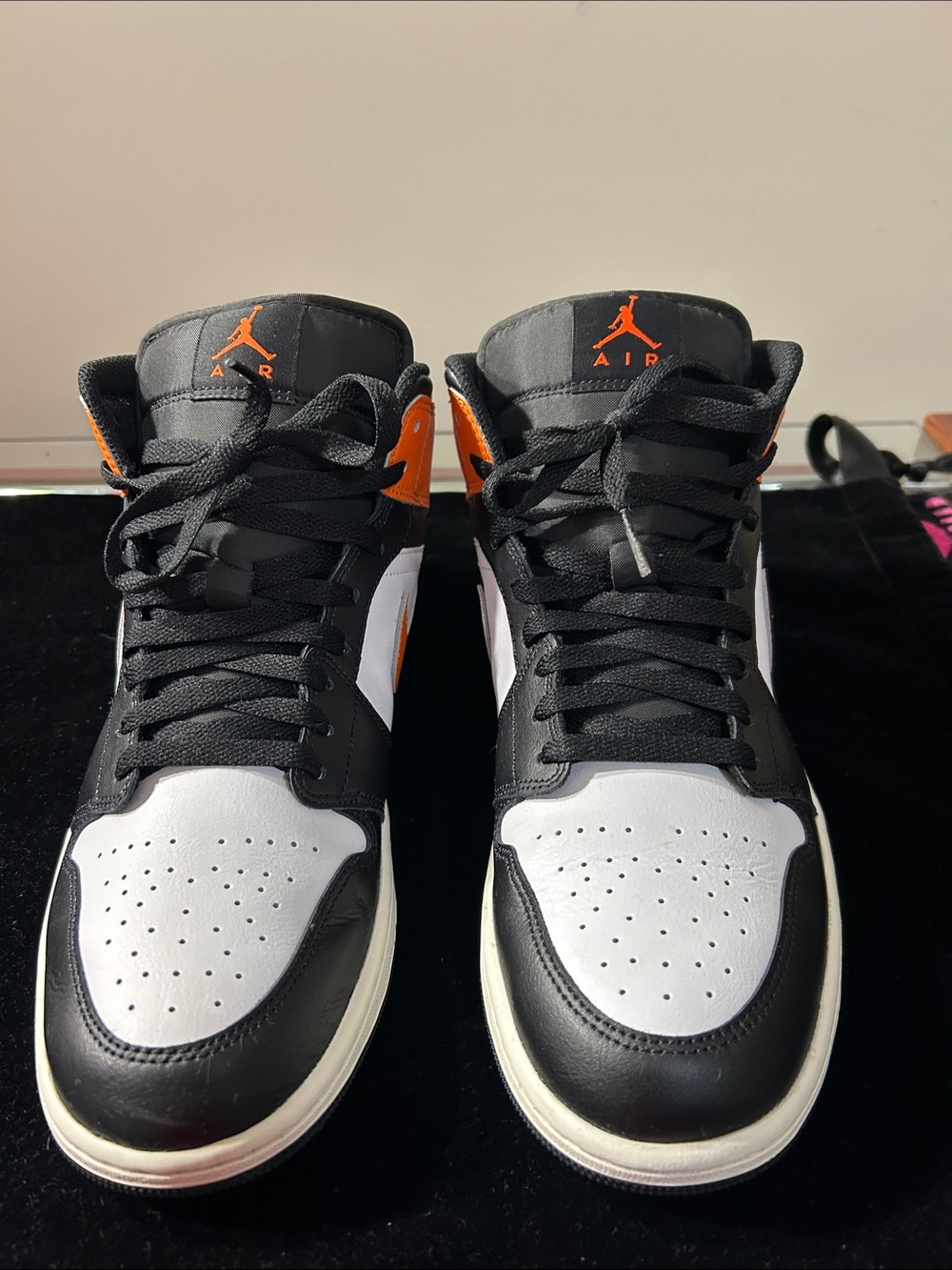 Nike Air Jordan 1 Mid - Black, White & Orange